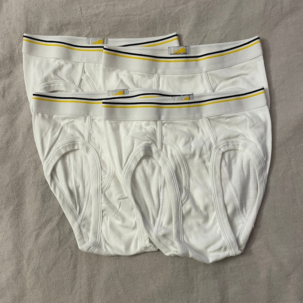 Vintage 4 Pack Tiger Briefs Underwear Kids Boys 18-20 White Cotton Deadstock NEW